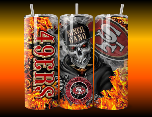 49ers Skull Tumbler