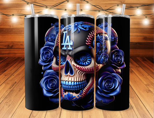 Dodgers Skull Ball Tumbler