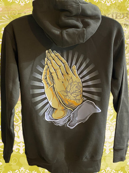 Sudadera con capucha de oración