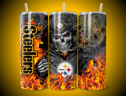 Skull Steelers Tumbler