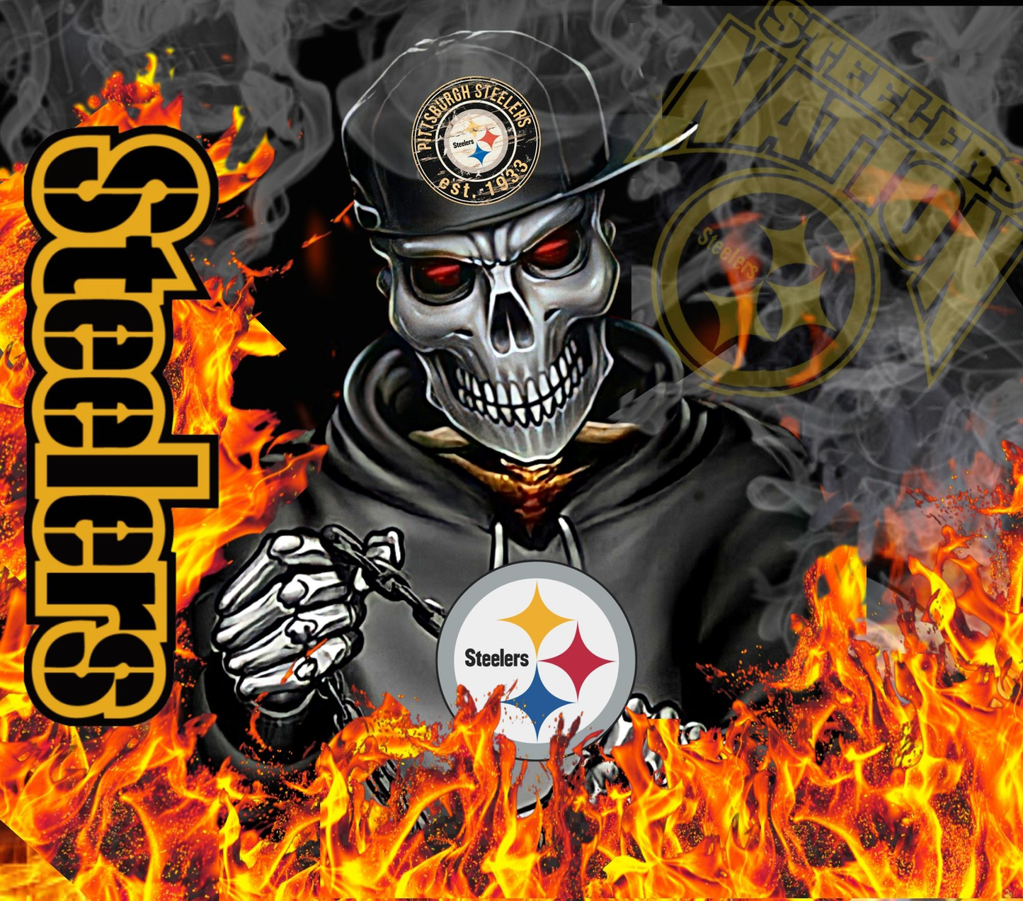 Skull Steelers Tumbler