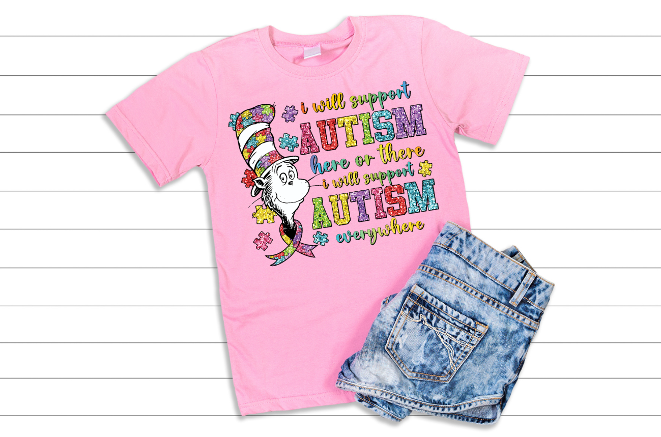 Autism Cat In The Hat Shirt