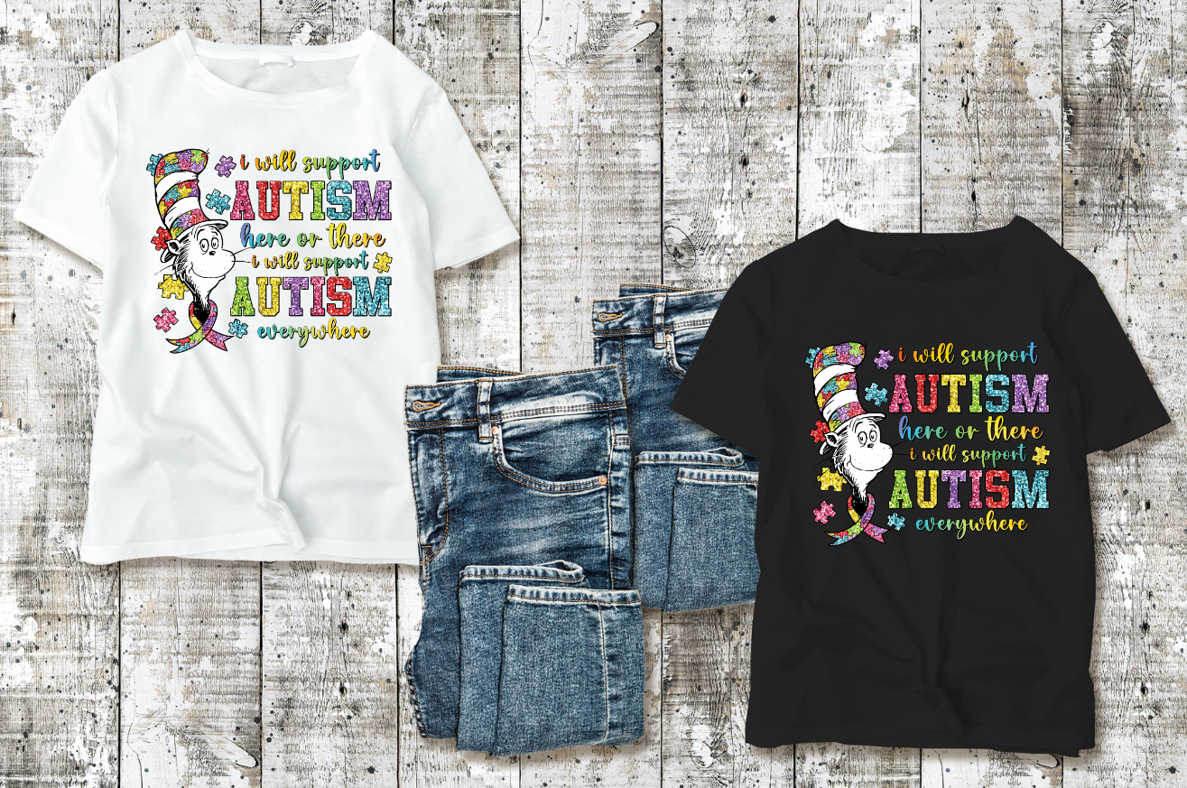 Autism Cat In The Hat Shirt