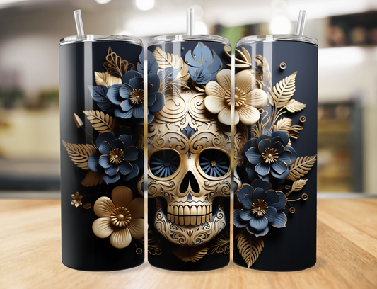 Vaso de calavera de hombre