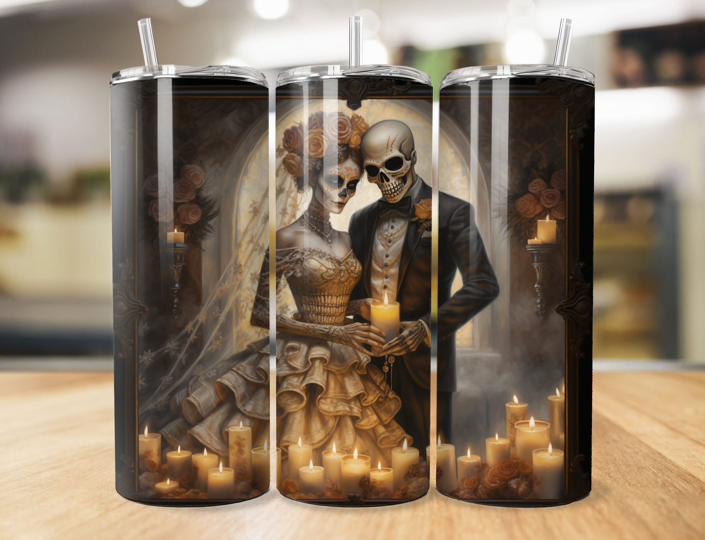 Wedding Skull Tumbler